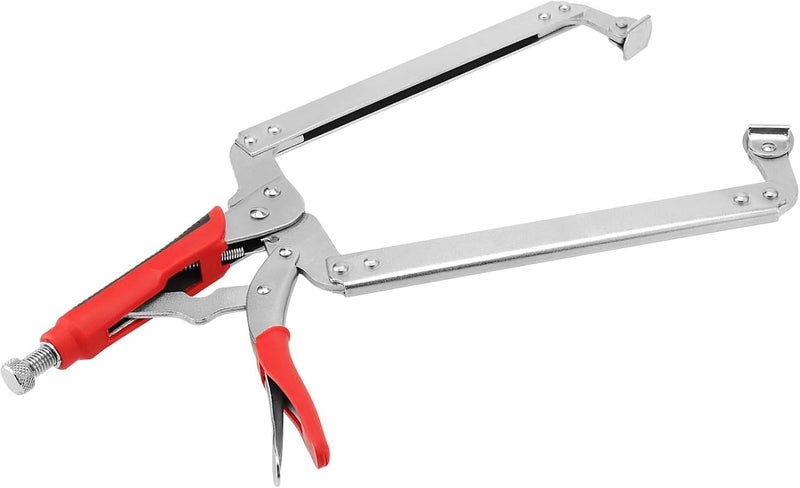 PINGEUI 4 PCS 18 Inch C Clamp Locking Pliers, Heavy Duty C Clamps with Swivel Pads and Rubber Handle Sleeve, Adjustable Welding Woodworking Tools, 7 Inch Max Jaw Opening - Image 4